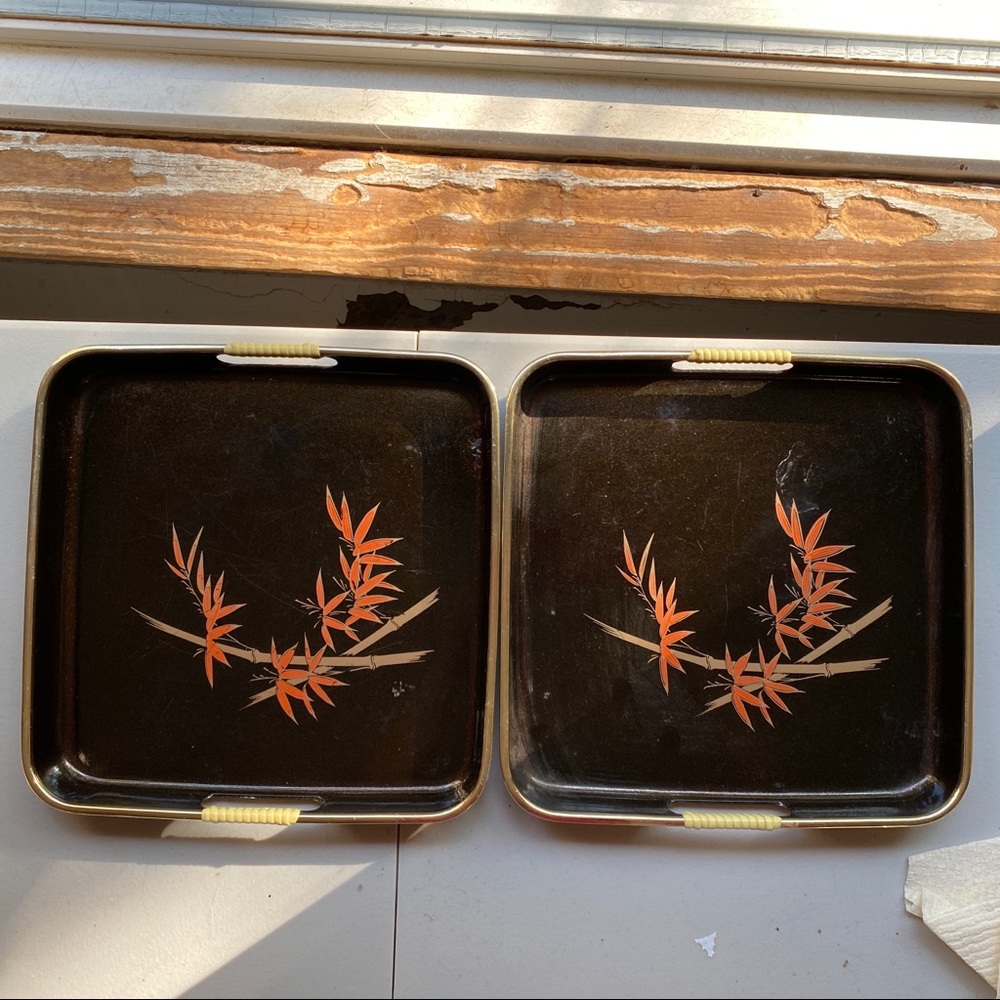 COPY - Vintage Japanese Lacquer Ware Trays